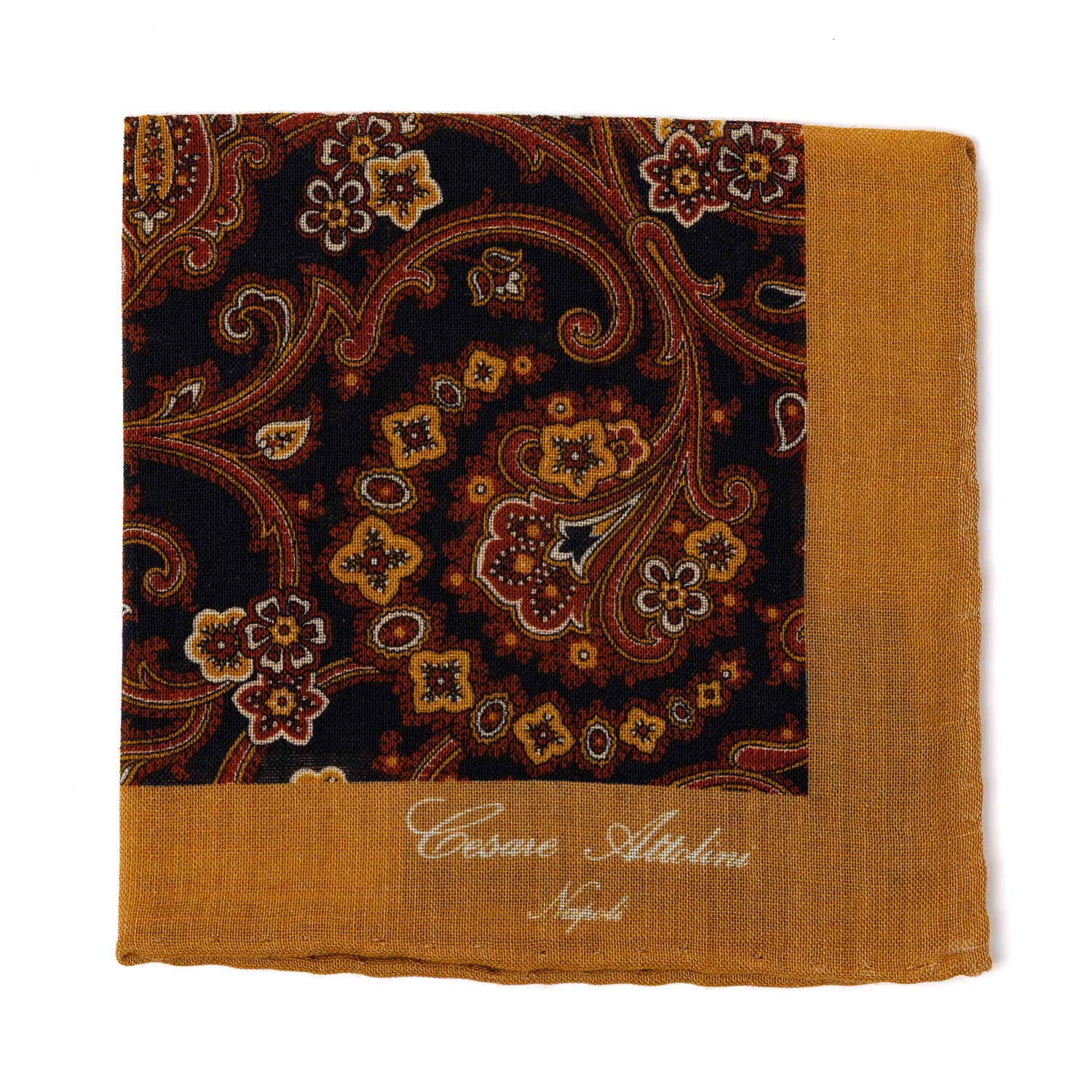 Pocket Square "Cachemire Turco" made from a Luxurious Wool Blend - hand-rolled